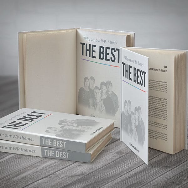 The best book on a wooden table.