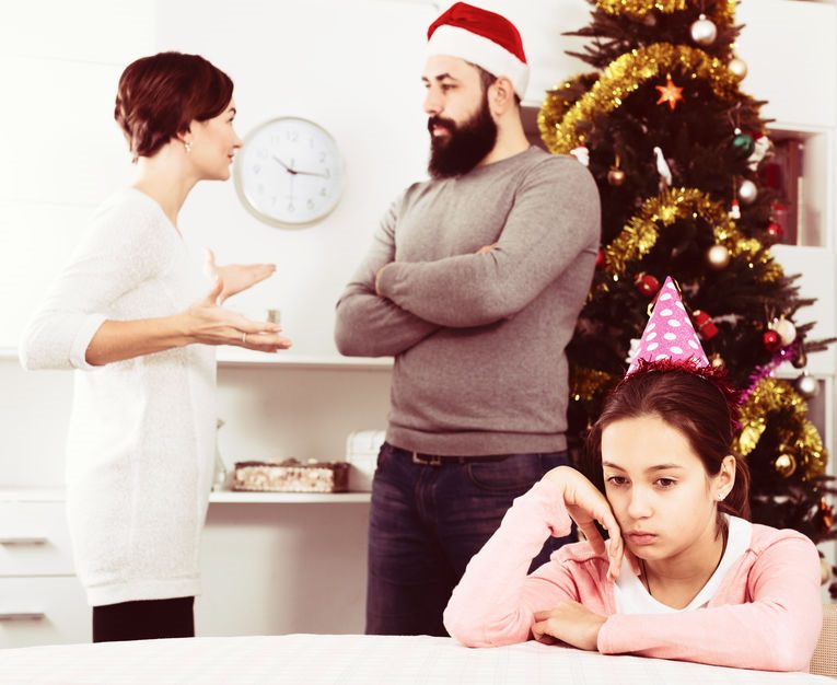 Parents arguing at Christmas